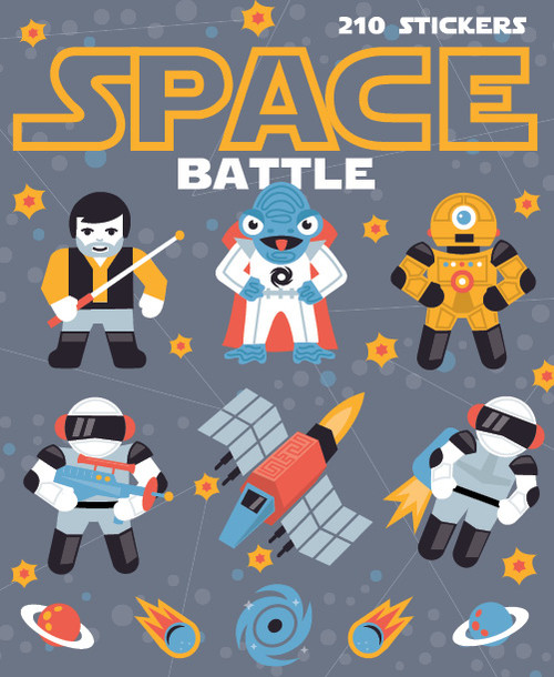 Sticker Books Space Battle 210 Stickers (F03D53)