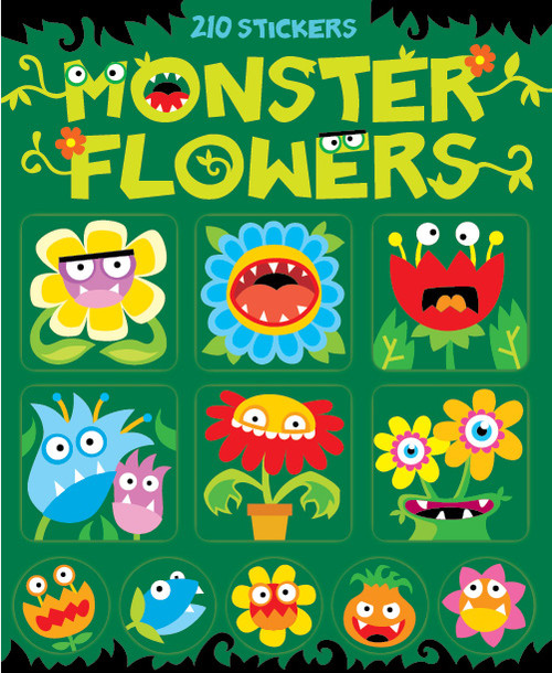 Sticker Books Monster Flowers 210 Stickers (F01D55)