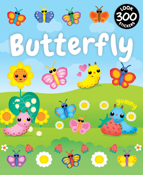 Sticker Books Butterfly 300 Stickers (F02D52)