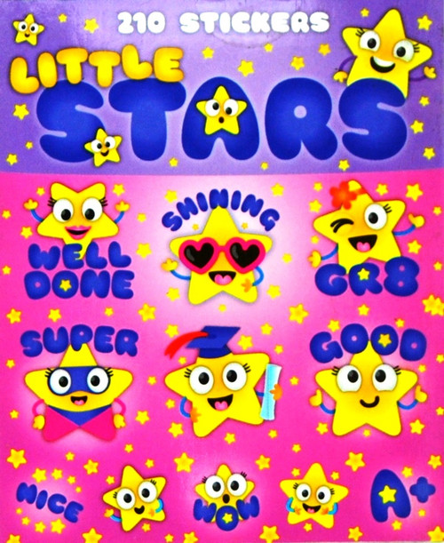 Sticker Books Little Stars (Pink) 210 Stickers (F01D20)