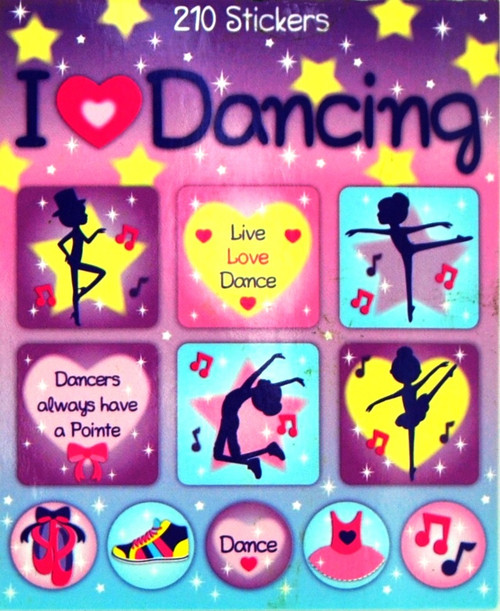 Sticker Books I Love Dancing 210 Stickers (F01D05)