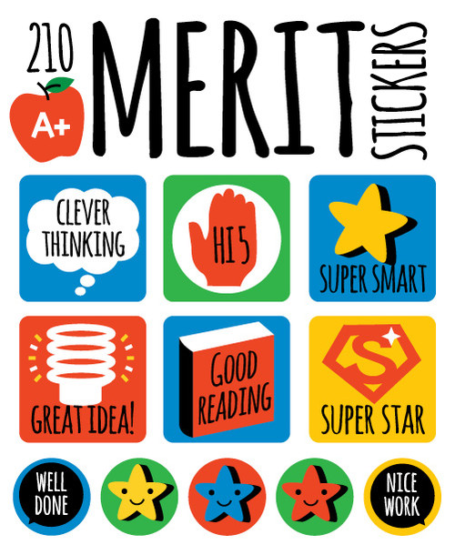 Sticker Books Merit Stickers 210 Stickers (F01D44)