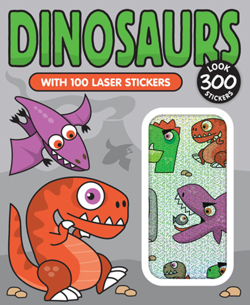 Sticker Books Dinosaurs 200 Stickers & 100 Laser Stickers (F02D30)