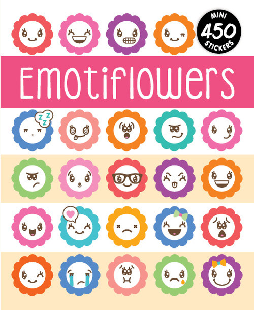 Sticker Books Emoti Flowers 450 Mini Stickers (F02D49)