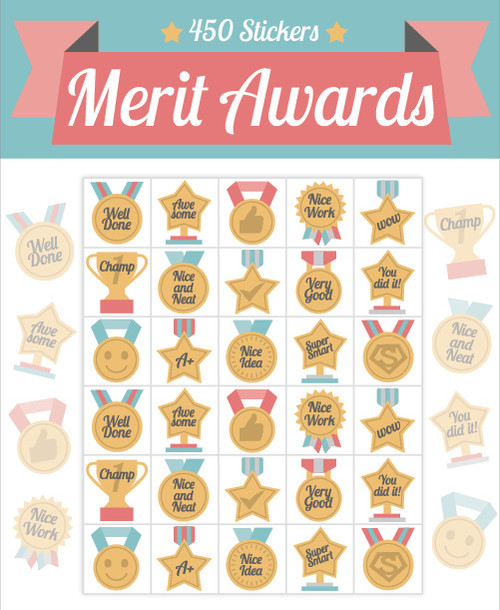 Sticker Books Merit Awards 450 Mini Stickers (F03D39)