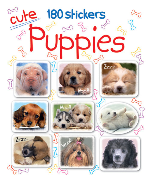 Sticker Books Cute Puppies 180 Stickers (F03D43)