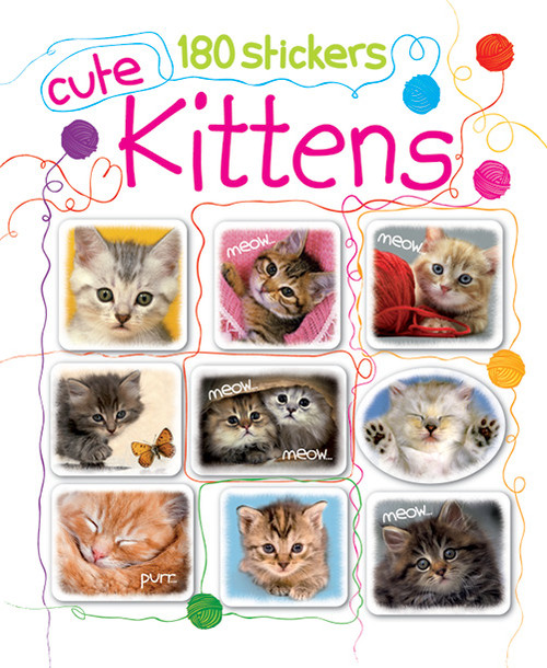 Sticker Books Cute Kittens 180 Stickers (F03D44)