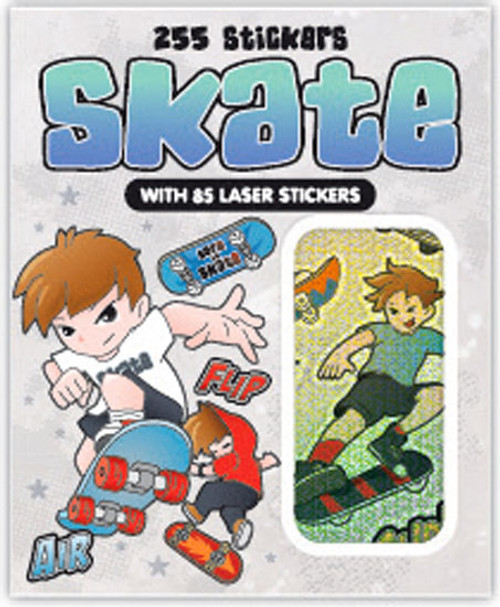 Sticker Books Skate 170 Stickers & 85 Laser Stickers (F04D09)