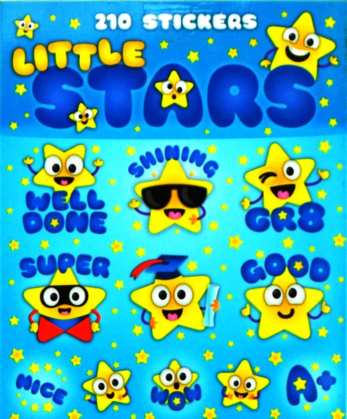 Sticker Books Little Stars (Blue) 210 Stickers (F04D12)