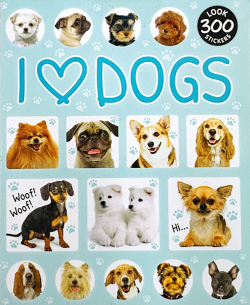 Sticker Books I Love Dogs 300 Stickers (F05D18)