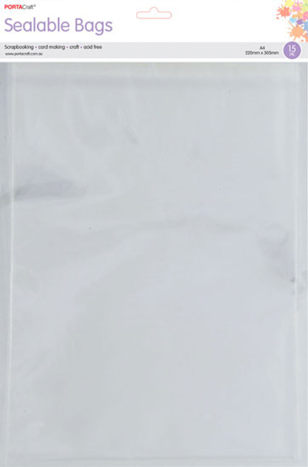 Sealable Bags 220x305mm 15pk (Product #078150)