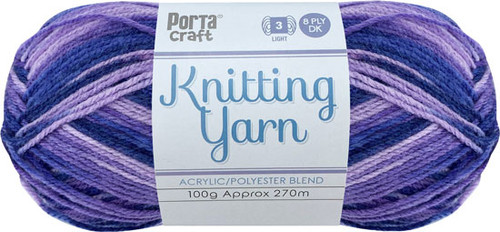 Knitting Yarn 100g 270m 8ply Multi Currant (Product # 189580)