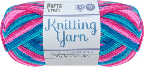 Knitting Yarn 100g 270m 8ply Multi Mermaid (Product # 189603)