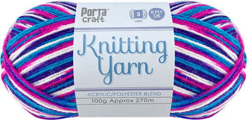 Knitting Yarn 100g 270m 8ply Multi  Ariel (Product # 189665)