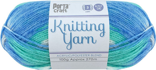 Knitting Yarn 100g 270m 8ply Multi Sea Mist (Product # 189726)