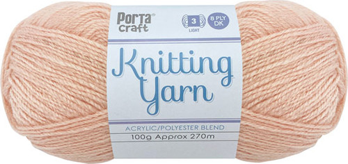 Knitting Yarn 100g 270m 8ply Solid Pink Sorbet (Product # 189184)
