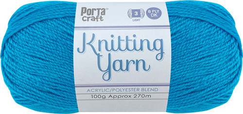 Knitting Yarn 100g 270m 8ply Solid Sapphire (Product # 189290)