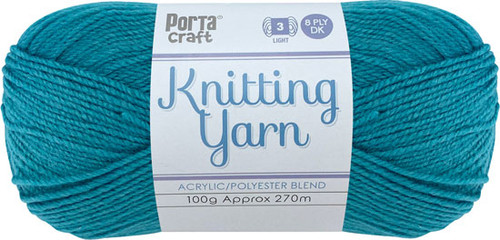 Knitting Yarn 100g 270m 8ply Solid Ocean (Product # 189306)