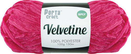 Velvetine Yarn 100g 150m Bright Pink (Product # 193709)