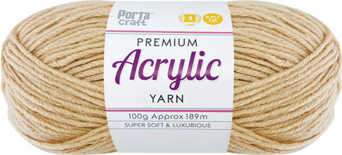 Acrylic Yarn 100g 189m 8ply Almond (Product # 194133)