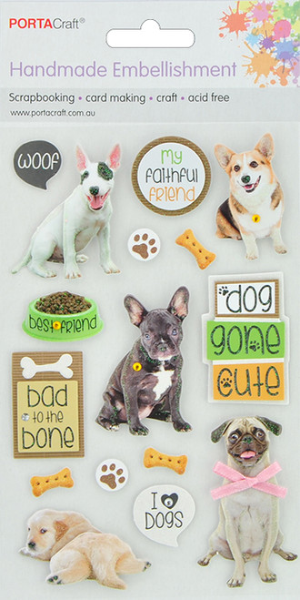 Handmade Glitter Embellishment Dogs (Product # 140901)