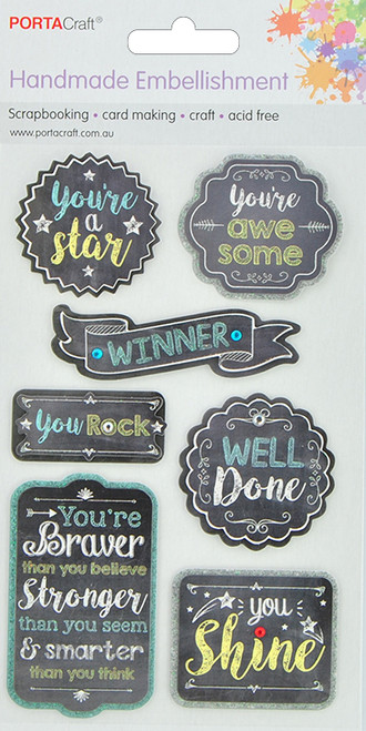 Handmade Glitter Embellishment Chalkboard You're A Star (Product # 140932)