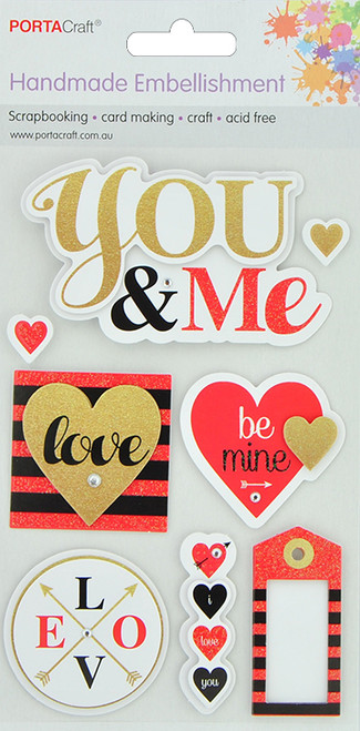 Handmade Glitter Embellishment You & Me (Product # 141113)