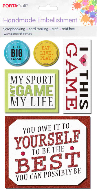 Handmade Embellishment The Big Game (Product # 084465.13H)