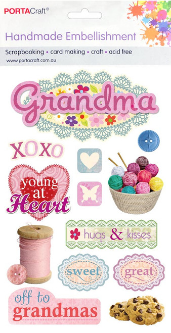 Handmade Embellishment Grandma (Product # 084465.14F)