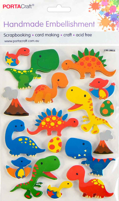 Handmade Foil Embellishment Dinosaur A (Product # 084465.9A)