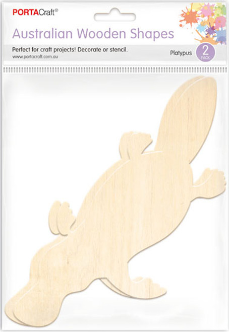 Aussie Wooden Shapes Platypus 16x21cm 2 Pack (Product # 191972)