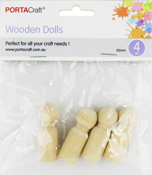 Dolls Wooden 50mm 4 Pack (Product # 192924)