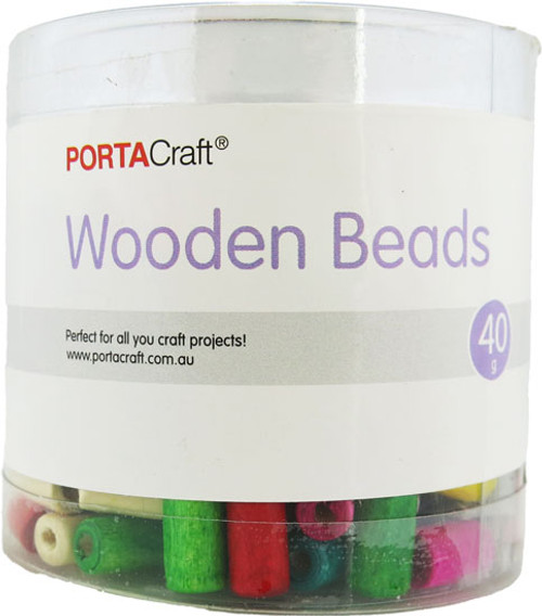 Beads Wooden Tube  6x11mm 40g Cylinder Multicolour (Product # 192269)