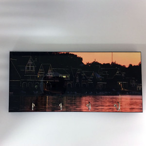 medal hanger - image of boat house row