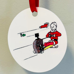 Rowing Holiday Ornament - Erg Speed 2