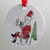Ornament - Santa with megaphone and flag rowing Santa cartoon