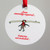 Ornament - Santa single scull, rowing Santa cartoon