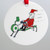 Ornament-Santa erg speed, rowing Santa PEP cartoon