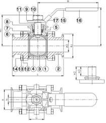 Tri-Clamp Ball Valve - 3 Piece Encapsulated)