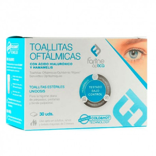 Farline toallitas oftálmicas 30 UDS.