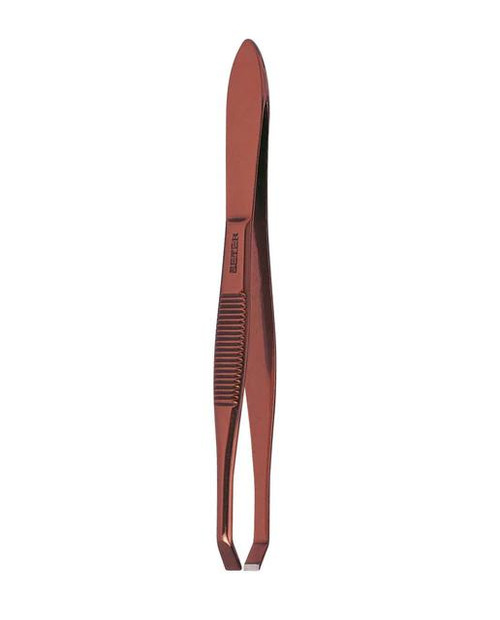 Pinza de depilar cobreada punta cangrejo beter