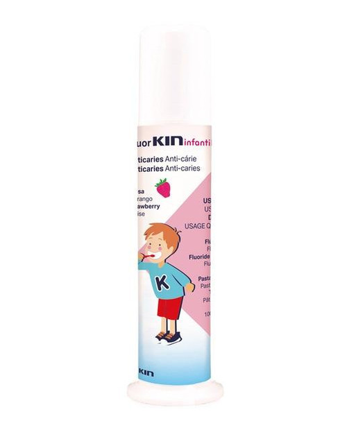 Kin fluorkin dosificador pasta fresa infantil