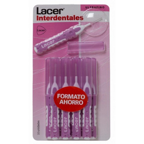 Cepillo interdental recto ultrafino 10 unidades lacer