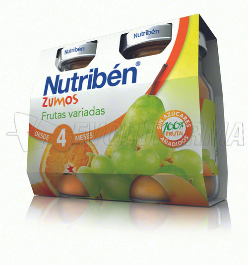 Nutriben zumo frutas variadas, 130 mL 2 unidades