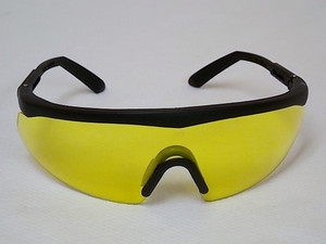 Safety Glasses Amber Lens Black Frame #50067