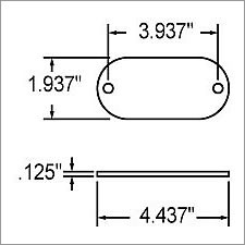 Truck Lite Oval Two Hole Refectors - 98031R