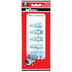 Milton S213 1/4" NPT A-Style 5-Piece Coupler Kit