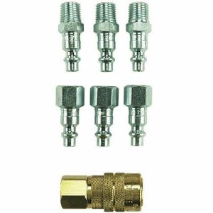 Milton S-212 1/4" NPT, M-Style Air Coupler and Plug Set - 7-Pcs
