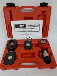 BVA Hydraulics HF1005B 10 Ton Flat Body Cylinder with Adapters & Case