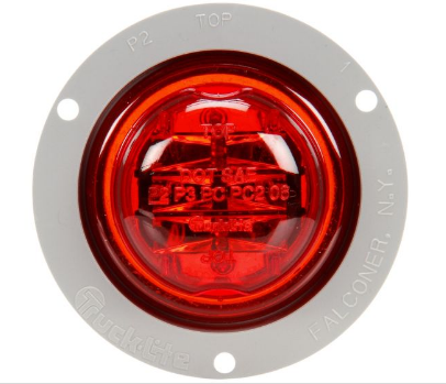 LED Light  Series 10  M/C  2.5" Round-Red  8-Diodes  Flange Mount